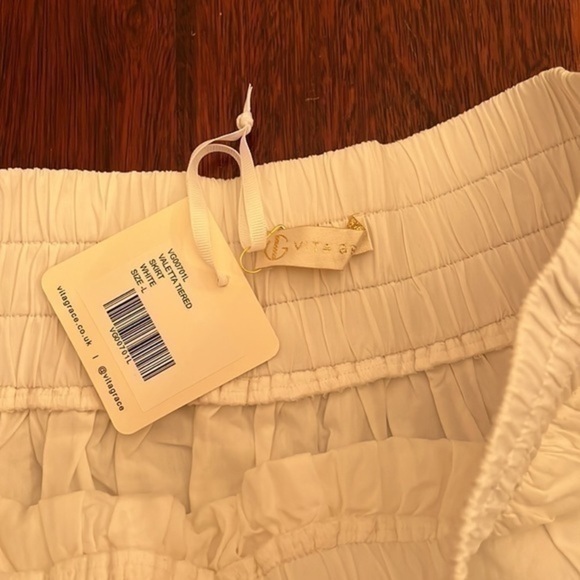 Vita Grace Valetta Tiered Mini Skirt White NEW SOLD OUT ONLINE - Picture 6 of 7